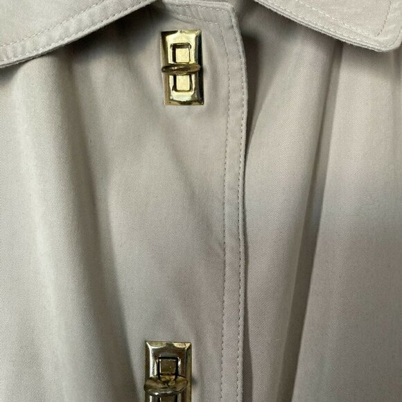 Anne Klein Women’s s Rain Car 3-Season  Coat Jacket Tan Khaki Hip Length Size M - Picture 2 of 12